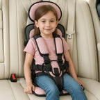 Seggiolino auto portatile con imbracatura di sicurezza e rialzo per bambini