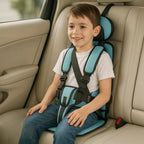 Seggiolino auto portatile con imbracatura di sicurezza e rialzo per bambini