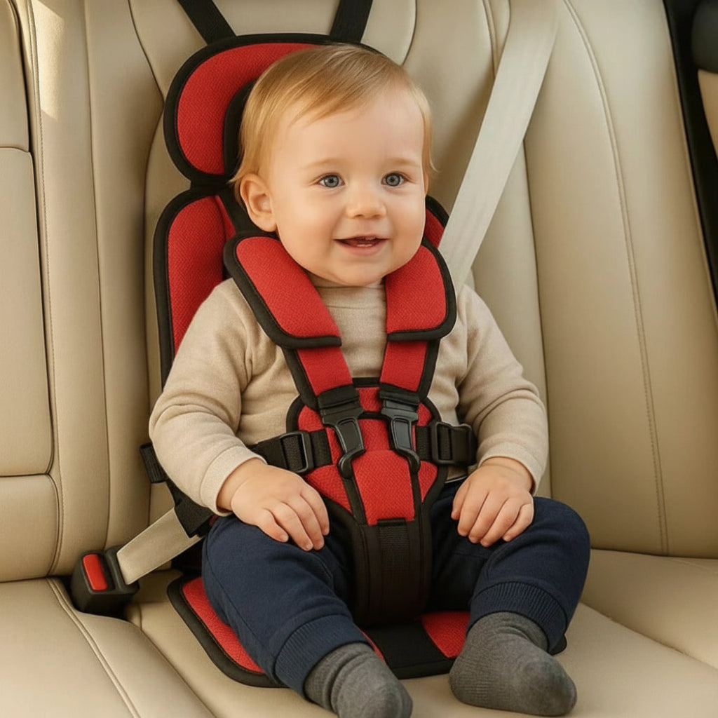 Seggiolino auto portatile con imbracatura di sicurezza e rialzo per bambini
