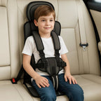 Seggiolino auto portatile con imbracatura di sicurezza e rialzo per bambini