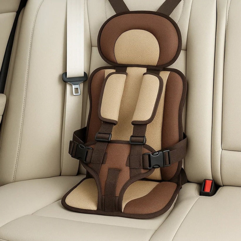 Seggiolino auto portatile con imbracatura di sicurezza e rialzo per bambini