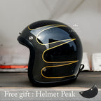 Casco moto vintage a profilo basso omologato DOT ed ECE