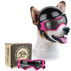 Casco per cane con occhiali per protezione degli occhi