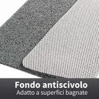 Tappetino da doccia antiscivolo – Morbido, sicuro, facile da pulire, misura personalizzabile, drenaggio rapido dell’acqu