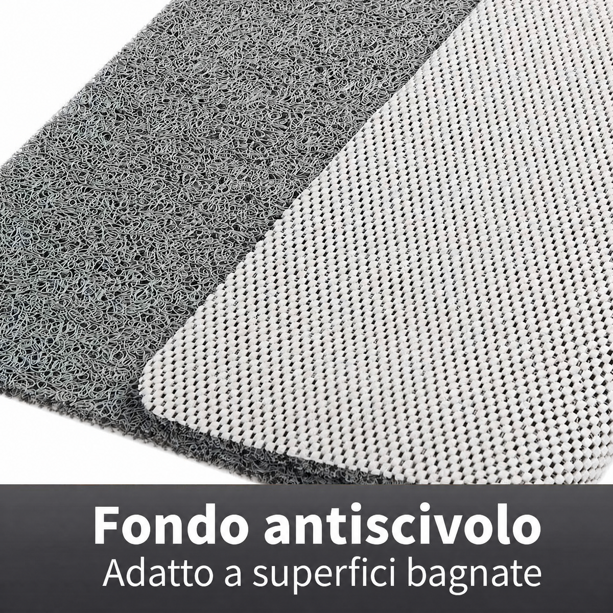 Tappetino da doccia antiscivolo – Morbido, sicuro, facile da pulire, misura personalizzabile, drenaggio rapido dell’acqu