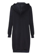 Felpa con cappuccio con zip da donna calda e accogliente - Linea lunga, per le giornate fredde