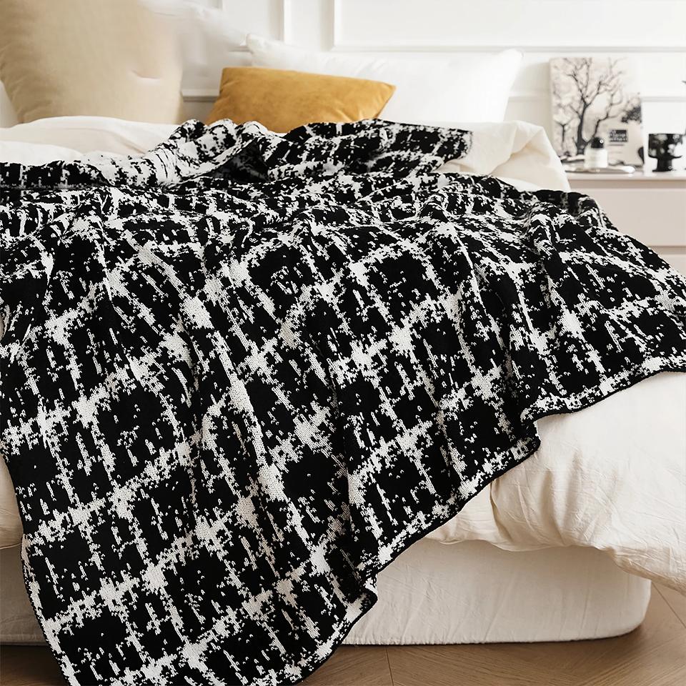 Coperta di lusso lavorata a maglia in lana - Elegante copridivano indossabile per divano letto - Perfetta per la casa, i viaggi e la TV