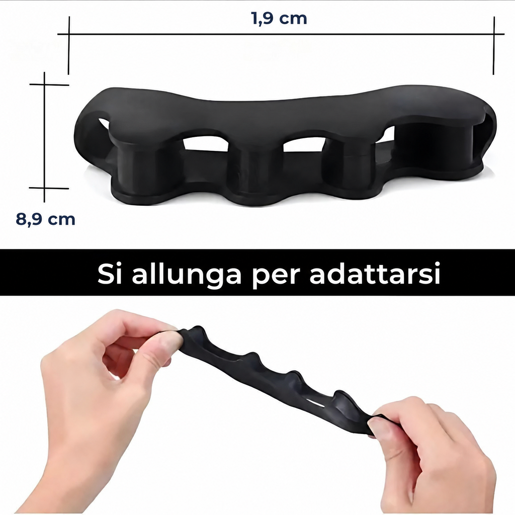 FlexAlign Toe Spacer | Distanziatore per dita dei piedi per riallineamento e sollievo dal dolore – Ideale per alluce val