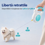 Guinzaglio Retrattile Luminosa Ricaricabile per Cani per Passeggiate Notturne - Aiuta i Cani di Piccola Taglia a Restare
