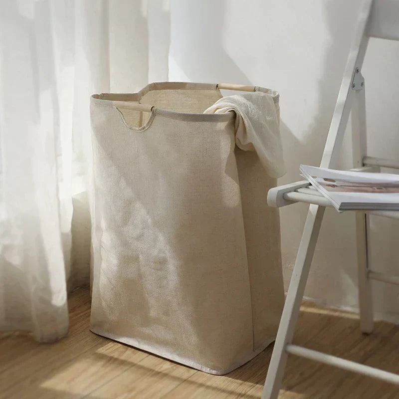 Cesto contenitore pieghevole in cotone-lino in stile giapponese