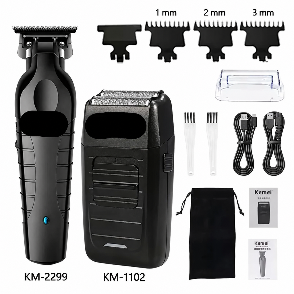 Kit professionale da uomo tagliacapelli e rasoio elettrico
