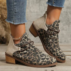 Stivali da donna con tacco largo intrecciato chic: comfort per tutto il giorno