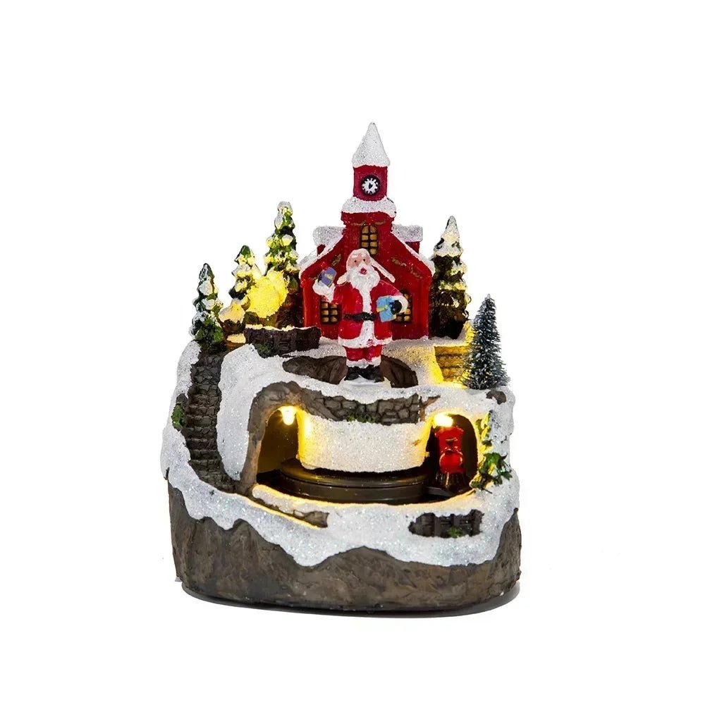 Statuetta natalizia con musica e luci | Decorazioni per la casa innevata con pupazzo di neve per deliziosi regali di festa e fascino per la casa