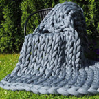 Chunky Knit Blanket – Coperta in maglia grossa – Morbida e calda – Perfetta per divano e letto