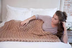 Chunky Knit Blanket – Coperta in maglia grossa – Morbida e calda – Perfetta per divano e letto