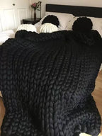 Chunky Knit Blanket – Coperta in maglia grossa – Morbida e calda – Perfetta per divano e letto