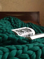 Chunky Knit Blanket – Coperta in maglia grossa – Morbida e calda – Perfetta per divano e letto