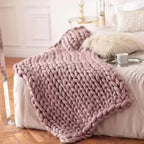 Chunky Knit Blanket – Coperta in maglia grossa – Morbida e calda – Perfetta per divano e letto
