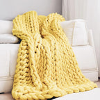 Chunky Knit Blanket – Coperta in maglia grossa – Morbida e calda – Perfetta per divano e letto