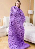 Chunky Knit Blanket – Coperta in maglia grossa – Morbida e calda – Perfetta per divano e letto