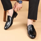 Mocassini eleganti classici da uomo in pelle slip-on per uno stile professionale