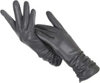 Guanti invernali in pelle da donna - LuxLeather