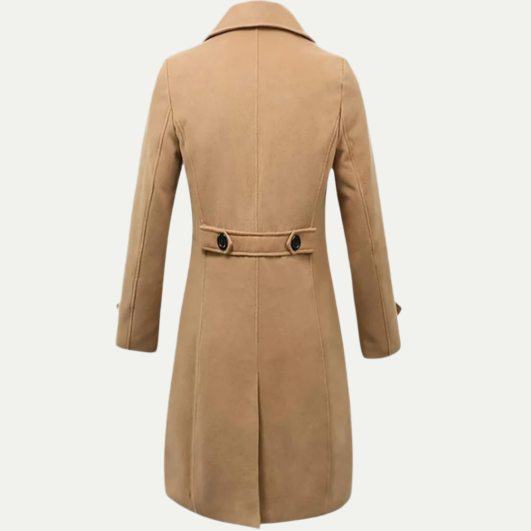 Trench classico doppiopetto lungo da uomo
