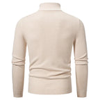 Maglione classico da uomo con zip a un quarto per strati e stile