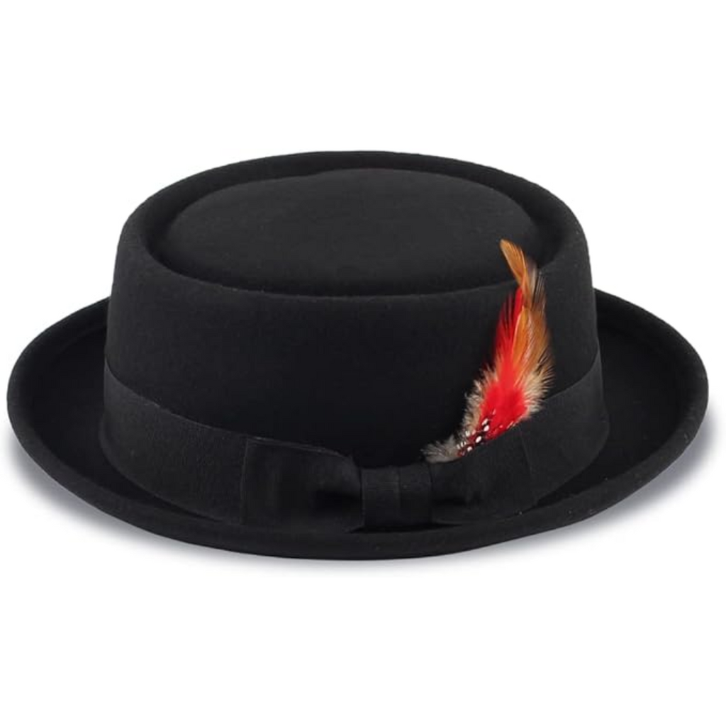 Cappello Fedora unisex in feltro di lana Pork Pie