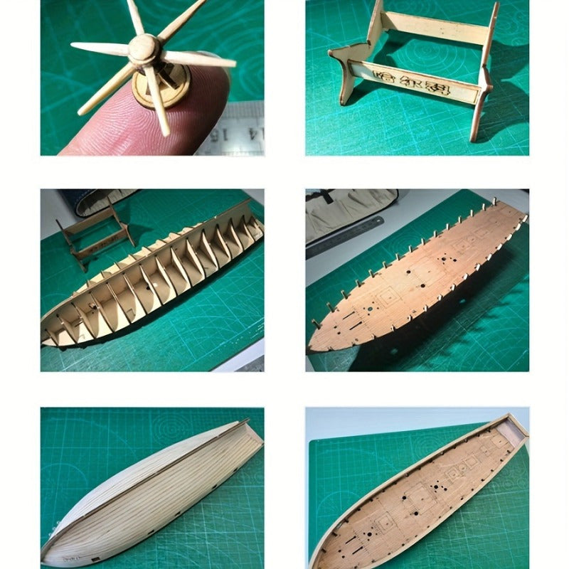 Modello classico di barca a vela in legno | Puzzle 3D dettagliato per gli appassionati di barche