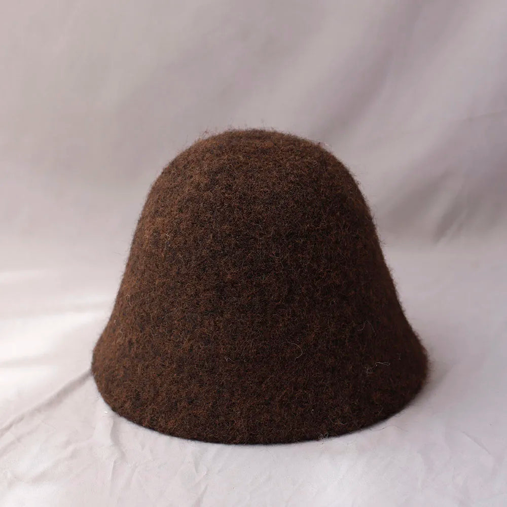 Cappello da pescatore da donna, cappello da pescatore pieghevole in lana per la stagione fredda, cappello da pescatore vintage, berretto da viaggio morbido e caldo