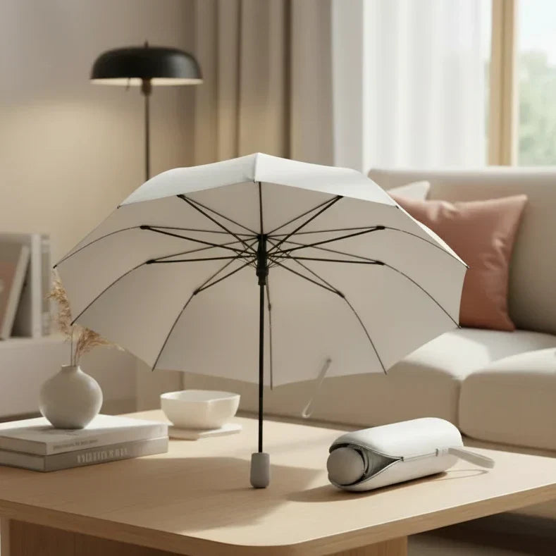 Ombrello da viaggio compatto unisex: protezione dalla pioggia elegante e ultraportatile