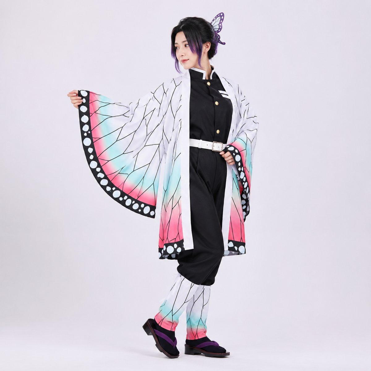 Costume di Halloween kimono anime con spada per cosplay