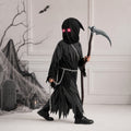Costume di Halloween per bambini Spettro Incappucciato con Mantello e Occhi Luminosi
