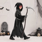 Costume di Halloween per bambini Spettro Incappucciato con Mantello e Occhi Luminosi