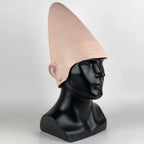 Maschera per costume di Halloween Testa di cono aliena con fronte modellata e orecchie integrate Giorno dei morti