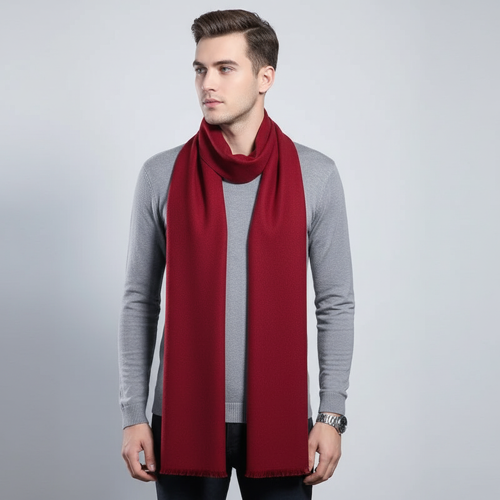 Sciarpa lunga unisex in pregiato cashmere