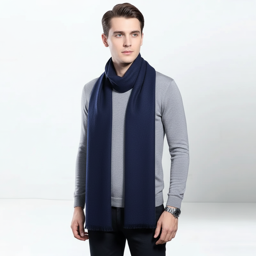 Sciarpa lunga unisex in pregiato cashmere
