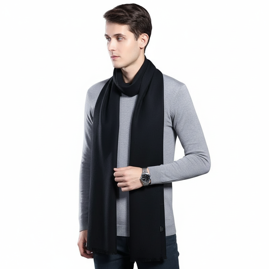 Sciarpa lunga unisex in pregiato cashmere