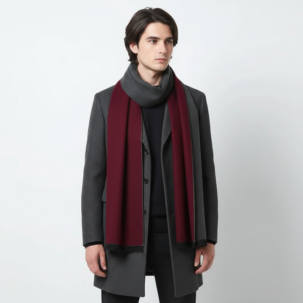 Sciarpa lunga unisex in pregiato cashmere