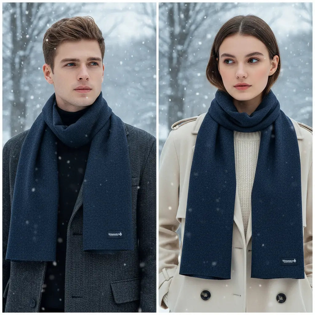 Sciarpa invernale unisex in misto cashmere premium