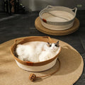 Cuccia per gatti in corda di cotone intrecciata a mano – DreamNest