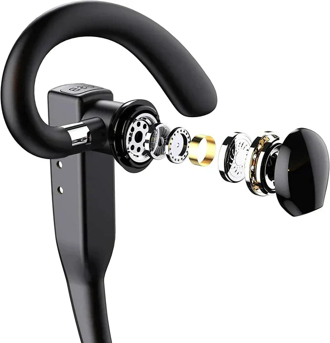 Cuffia/auricolare Bluetooth 5.1 wireless con doppio microfono per camionisti, con cancellazione del rumore