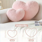 Cuscino da divano decorativo a forma di cuore in peluche