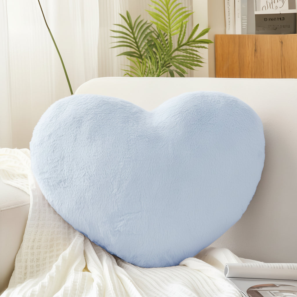 Cuscino da divano decorativo a forma di cuore in peluche