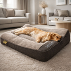 Cuscino Ortopedico per Cani Large – Lussuosa Cuccia in Memory Foam con Poggiatesta