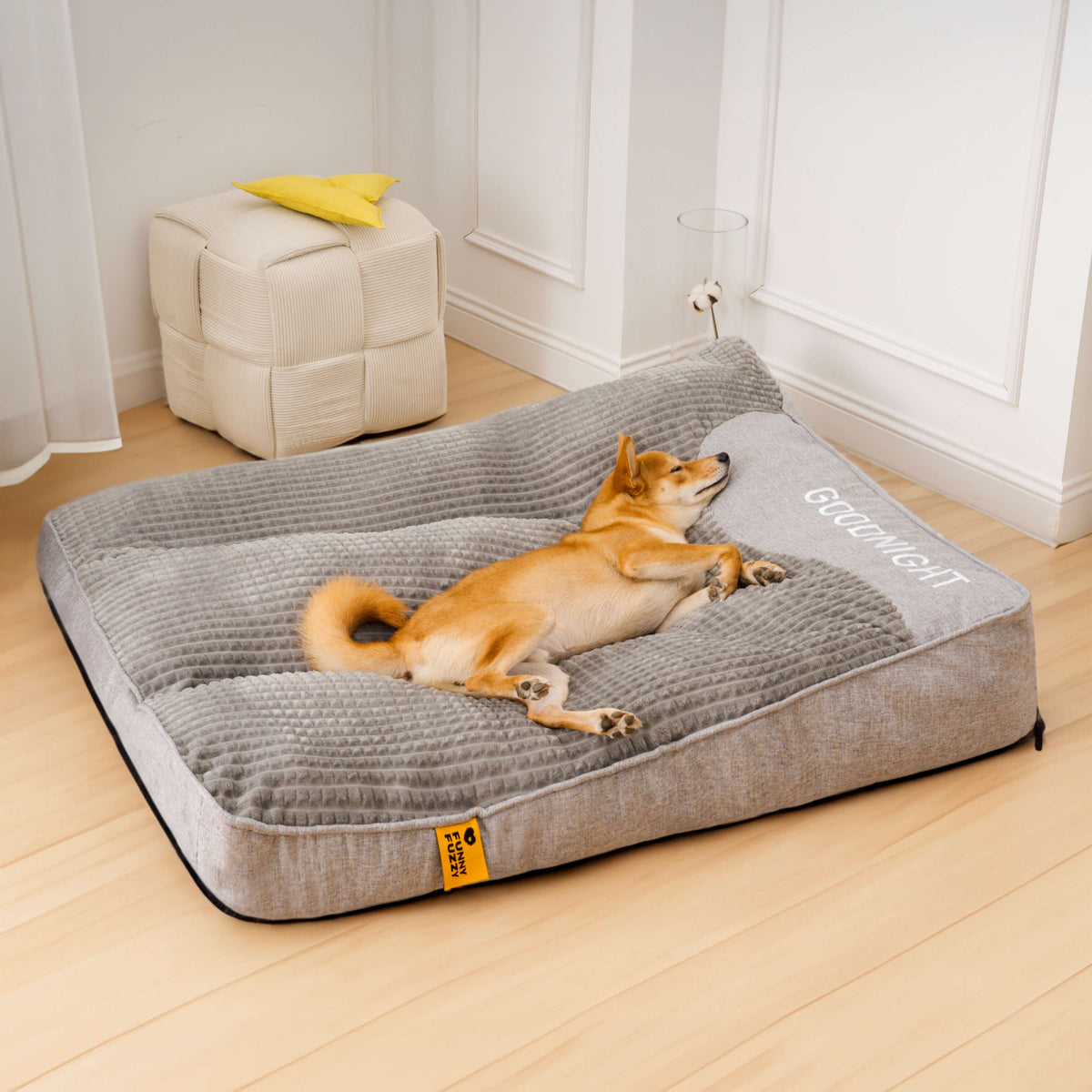 Cuscino Ortopedico per Cani Large – Lussuosa Cuccia in Memory Foam con Poggiatesta