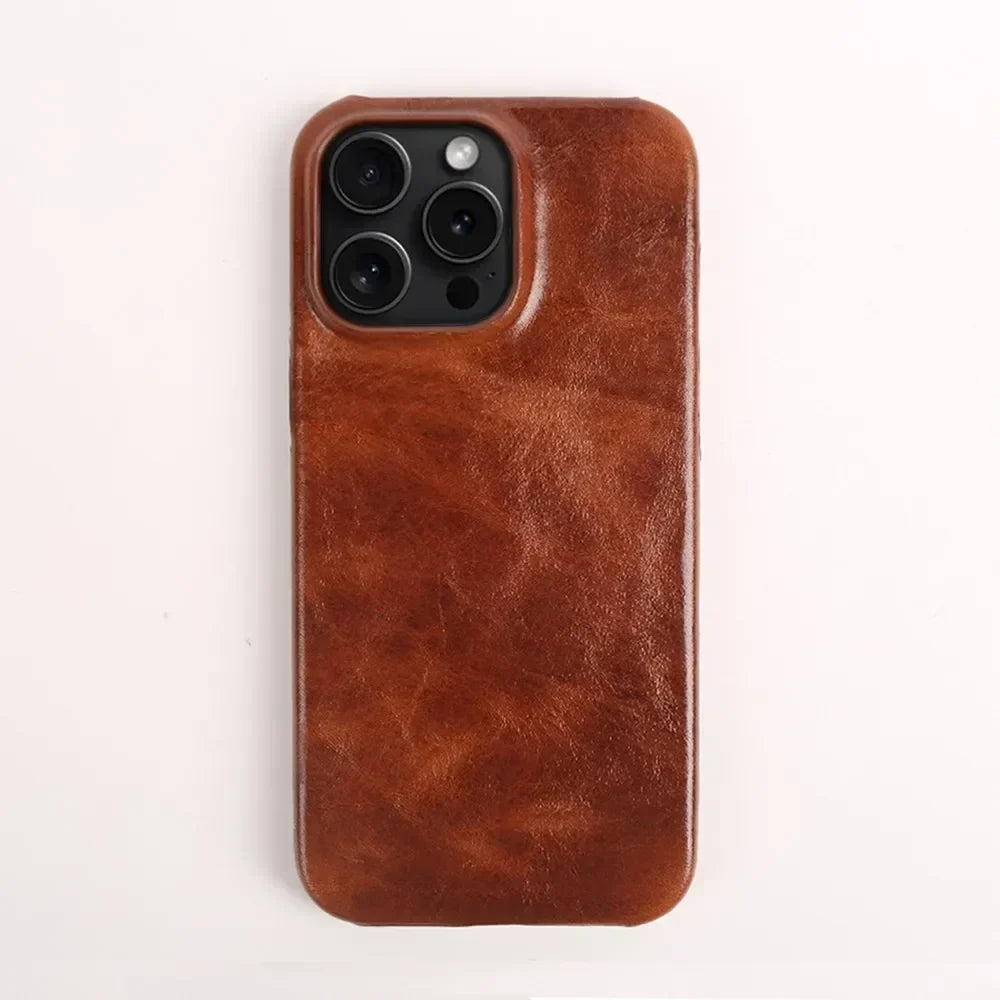 Custodia iPhone in pelle bovina fatta a mano