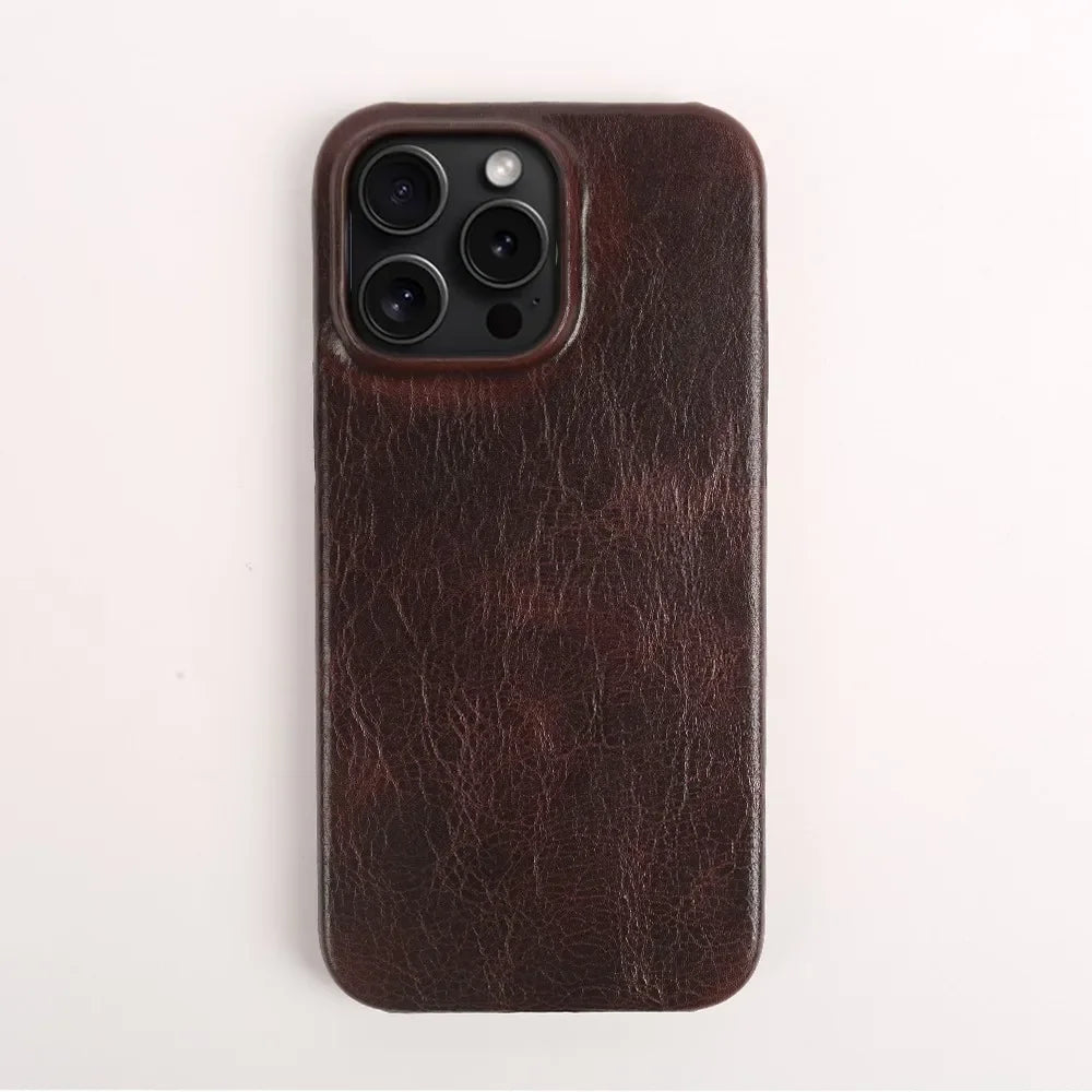 Custodia iPhone in pelle bovina fatta a mano