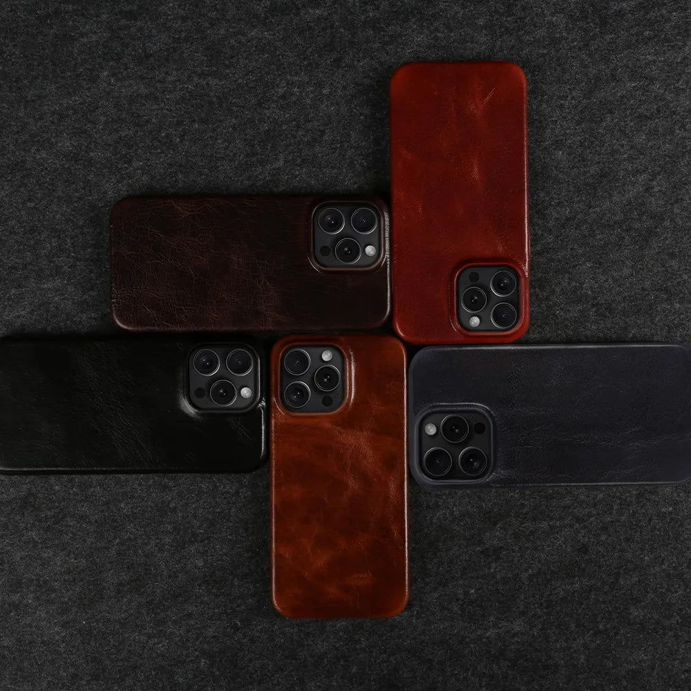 Custodia iPhone in pelle bovina fatta a mano